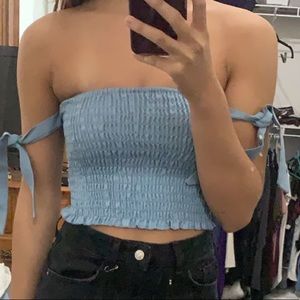 Shein blue tube top